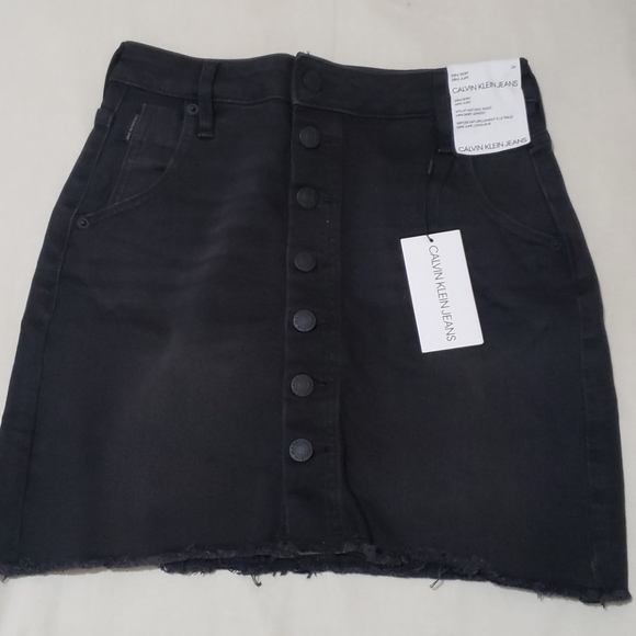 Calvin Klein Denim Mini Skirt NWT - Picture 2 of 6
